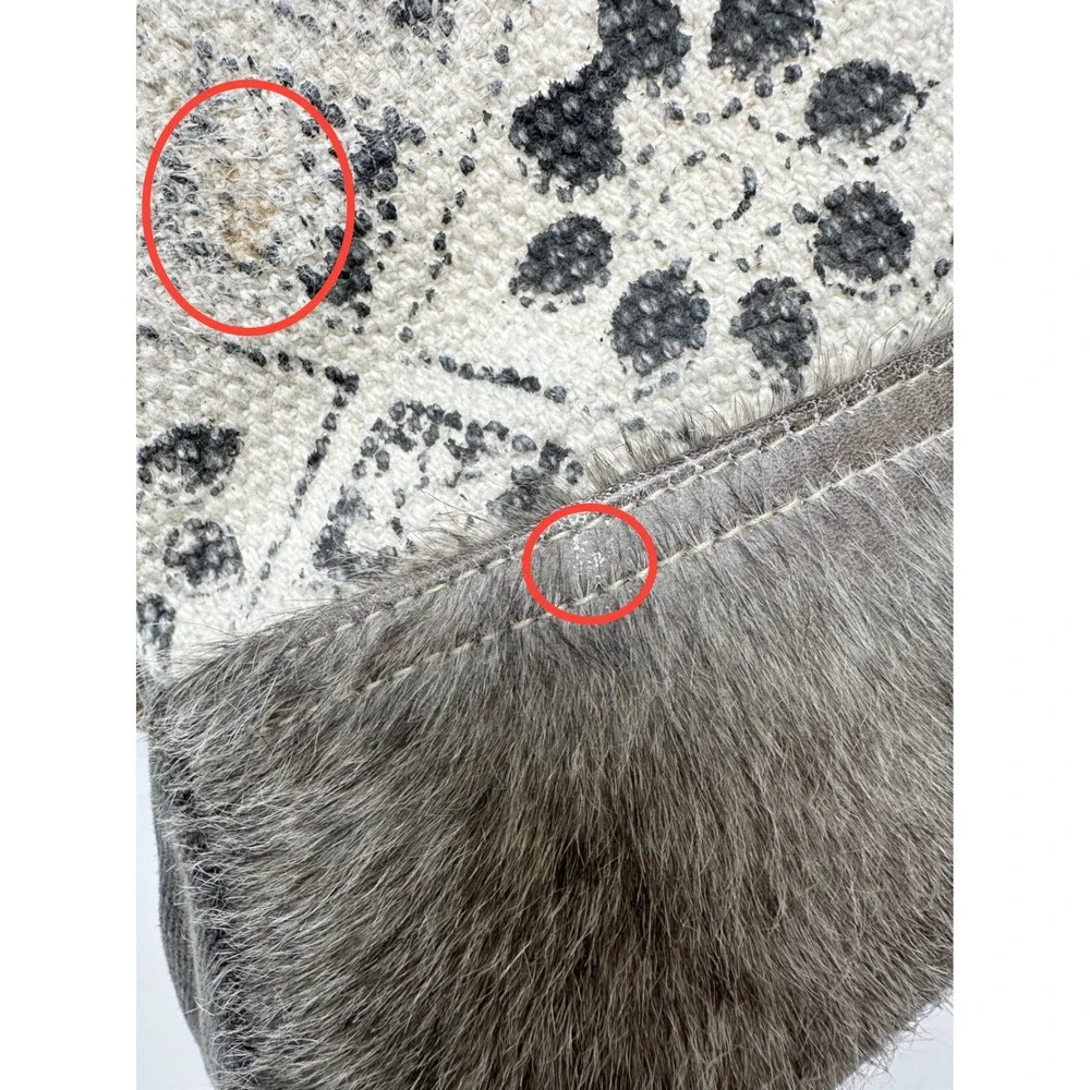 Myra Bag Mixed Material Fur Canvas Leather Upcycled Crossbody
